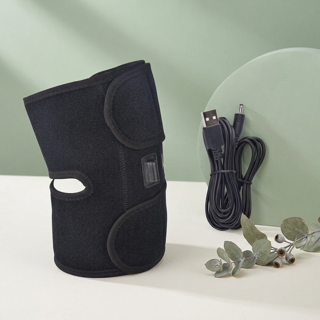 The black ReliefStep wrap with its USB cable